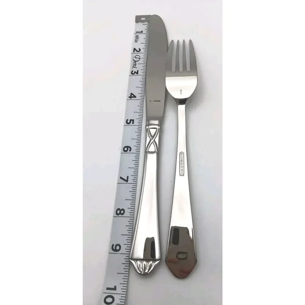 Lenox British Colonial 2 Piece Place Set 18/10 Stainless Flatware Glossy NOS
